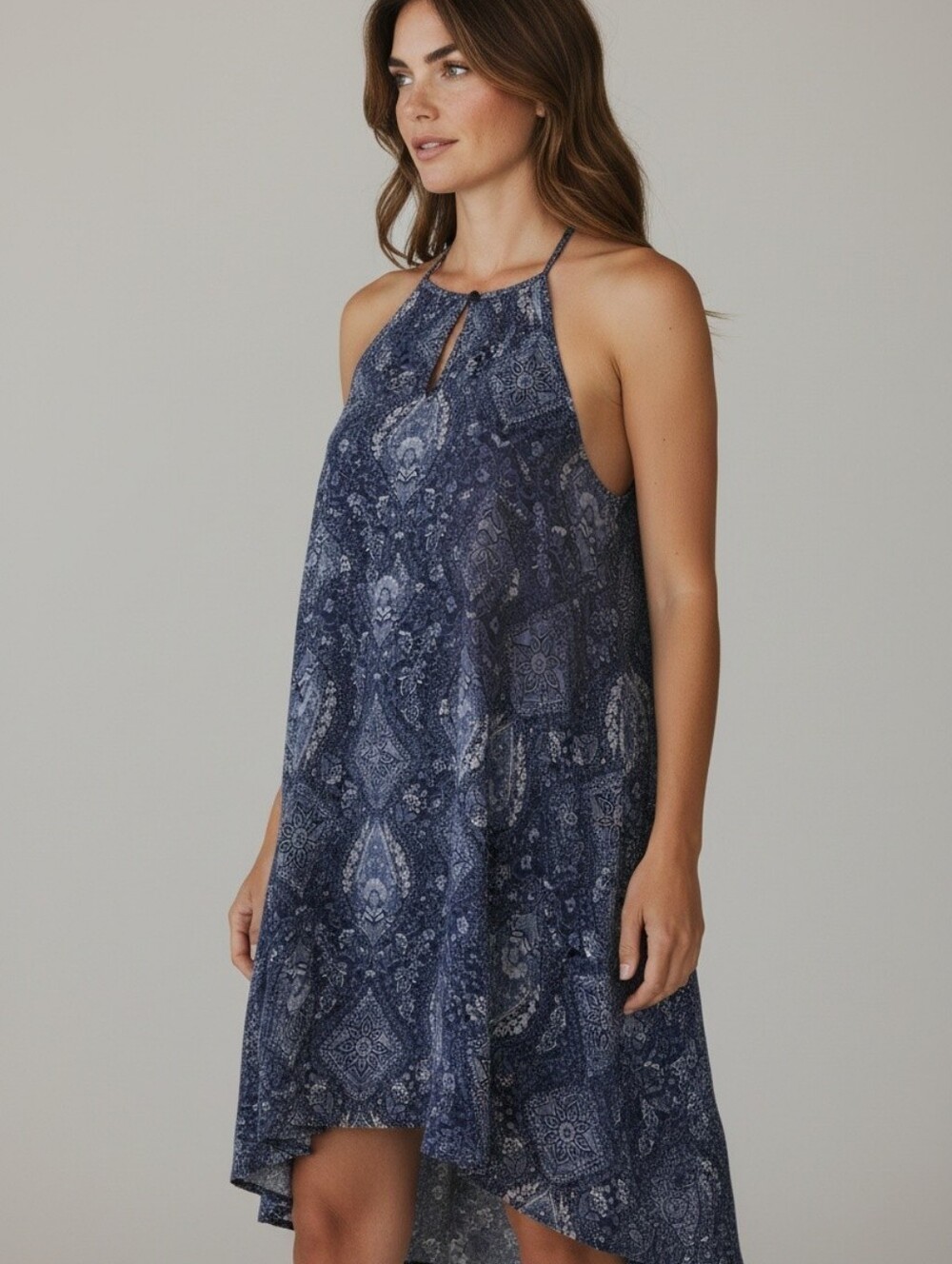 Torrid Women's Sundress Blue Floral Midi Pockets Flowy Sz 2X? EUC READ